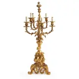 Gilt Bronze Seven-Light Candelabra, • France