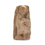 carved holding the keys to the Kingdom of Heavan, lg.  13 1/2, w. 7, d. 2 1/2 in. by Limestone Carving of St. Peter, sold Oct 2023