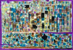 Roger Bissière, Paysage Bleu (Composition 318), 1956, Öl auf Leinwand