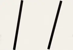 Gerhard von Graevenitz, 2 vertikale Streifen, 1976, Kinetisches Objekt. 2 bewegliche Metallstäbe auf Hartfaserplatte und Elektromotor