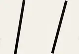 Gerhard von Graevenitz, 2 vertikale Streifen, 1976, Kinetisches Objekt. 2 bewegliche Metallstäbe auf Hartfaserplatte und Elektromotor