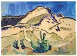Düne“ (Hohe Düne bei Leba) by Karl Schmidt-Rottluff, Um 1934, Aquarell und Tuschpinsel auf Papier, sold Nov 2010