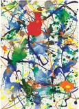 Sam Francis, Ohne Titel, Mischtechnik auf Papier