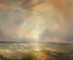Théodore Gudin, Seestück, 1870, Öl auf Leinwand