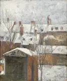 Christian Rohlfs, Dächer in Weimar im Winter