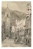 Der Zwölferturm in Sterzing by Adolph von Menzel, 1888, Bleistift, teilweise gewischt, auf Velin, sold Nov 2016
