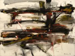 Nr. 41 by Peter Brüning, 1958, Öl auf Leinwand, sold Jun 2015