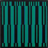 Günter Fruhtrunk, GESTAUTES GRÜN, ET. II, 1965, Acryl und Kasein auf Pressspanplatte