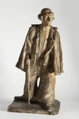 František Uprka, Countryman, 1930s, patinated plaster