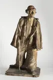 František Uprka, Countryman, 1930s, patinated plaster