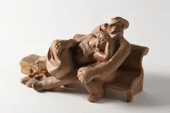Karel Dvořák, To America, Around 1925, patinated ceramic