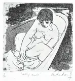 Ian Armstrong, Bathing Nude, etching 3/10