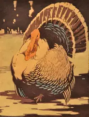 Allan Jordan, The Gobbler, linocut 3/50