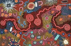 Gabriella Possum Nungarrayi, Bush Fire Dreaming, screenprint 98/150