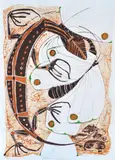 Clifton Pugh, The Lizard and Butterflies, 1988, lithograph 72/97