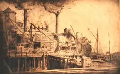 Herbert Rose, The Sugar Mills, etching, uneditioned