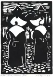 John Taylor, The Two Nuns (Charters France), 1967, linocut 15/25