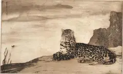 William Hunter, The Leopard, 1953, etching 5/25