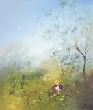 David Boyd, Children and Cockatoos, oil on board