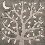 John Coburn, Tree and Moon, 1975, watercolour