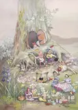 Agnes Newberry Maltby, Garden Party, ink and watercolour