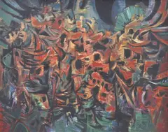 Angels by Yosl Bergner, 1961, oil on canvas, sold Mar 2012
