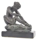 Lenore Boyd, Nude Model, bronze on stone base