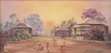 D'Arcy Doyle, Country Cricket, oil on canvas on board