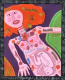 Barbara Hanrahan, Flying Mother, 1976, screenprint 7/27