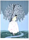 Erté, Blossom Umbrella, 1979, screenprint 179/300