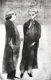 Robert Dickerson, Legal Eagles II, 1991, etching unique print