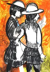 Schoolgirls by Charles Blackman, screenprint 21/80, sold Mar 2012