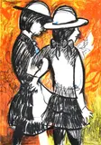 Schoolgirls by Charles Blackman, screenprint 21/80, sold Mar 2012