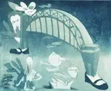 Charles Blackman, Alice Over the Opera House, etching A.P. I/V