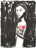 Robert Dickerson, The Bouquet, hand coloured lithograph 35/50