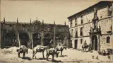 Lionel Lindsay, The Convent of Huelgas Near Burgos, 1927, drypoint etching ed. 100