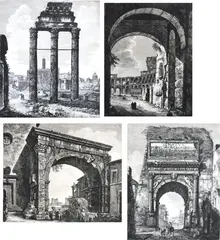 Romano Rossini, Views of Rome:, engravings (4)