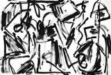 Dick Watkins, Untitled 1978, ink on paper, initialled and dated lower centre, 34 x 47.5, drawing