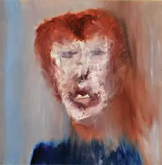 Sidney Nolan, Head with Red Hair 1964, oil on board, signed and dated verso, 118 x 118cm, oil