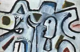 Mark Schaller, Untitled 1984, oil on board, 23 x 35cm