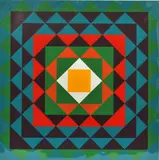 Florence Broadhurst, Geometric wallpaper design, screenprint