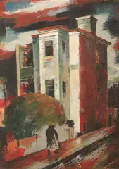 Max Dimmack, Old House, 1950, oil on canvas