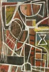 Pasquale Giardino, Abstract, oil on canvas on board