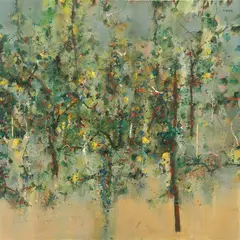 Robert Grieve, Spring Landscape, acrylic on canvas
