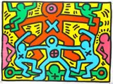 Keith Haring, Untitled, printed to lower border 'silkscreen c. Estate of Keith Haring published by te Neues Publishing Company, New York', circa 1990s, framed