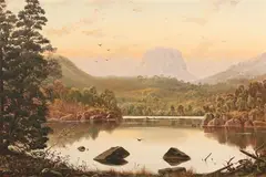 Barn Bluff by Haughton Forrest, oil on board, sold Dec 2011
