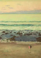 Charles Bush, Seascape, oil on canvas
