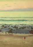 Charles Bush, Seascape, oil on canvas