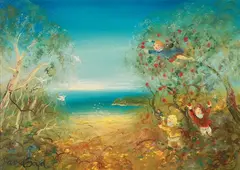 David Boyd, Foreshore Playtime, oil on canvas
