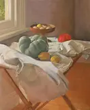 Brian Dunlop, Pumpkins and Lemons, oil on canvas